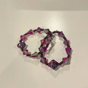 Purple LOVISA matching bracelets.